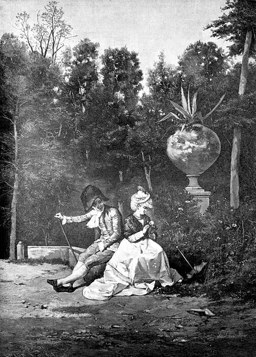 Die Gartenlaube (1893) b 305.jpg Sie schmollt! Nach einem Gemälde von F. Indoni (S)