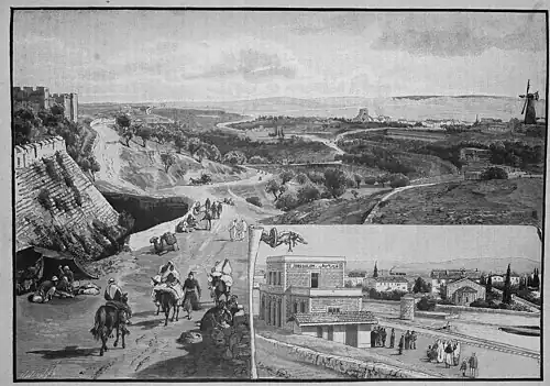 Die Gartenlaube (1893) b 385.jpg Ausblick vom Jaffathor in Jerusalem Originalzeichnung von G. Bauernfeind (S)