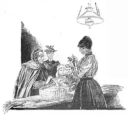 Die Gartenlaube (1893) b 437_1.jpg Der Glacehandschuh: Eine Näherin liefert Arbeit ab