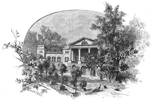 Die Gartenlaube (1893) b 573.jpg Schloß Löbichau nach einer Zeichnung von Olof Winkler