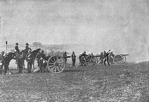 Die Gartenlaube (1893) b 636_1.jpg Batterie im Feuer