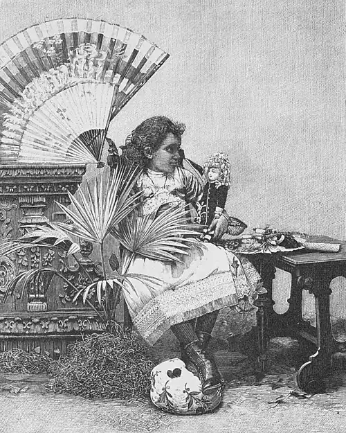 Die Gartenlaube (1893) b 688.jpg Ferida, die Tochter Emin Paschas Nach einer Photographie von H. Strube sen. in Löbau i. S.