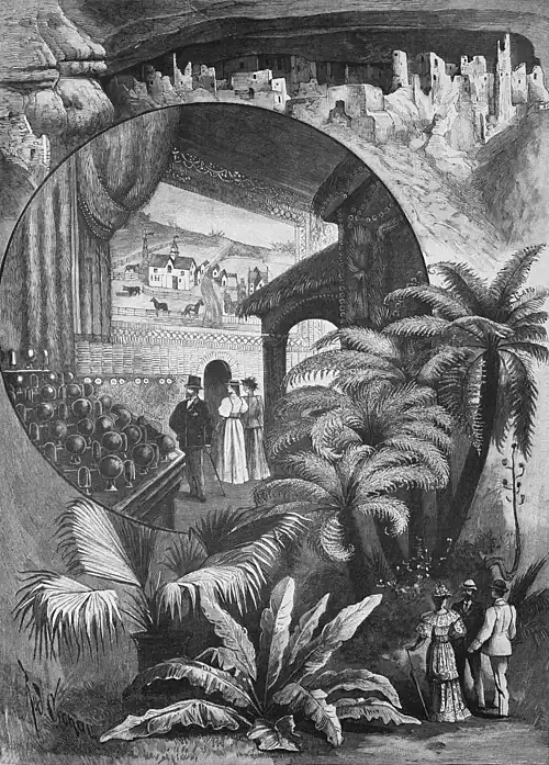 Die Gartenlaube (1893) b 701.jpg Von der Weltausstellung zu Chicago Nach einer Originalzeichnung von Rudolf Cronau (S)