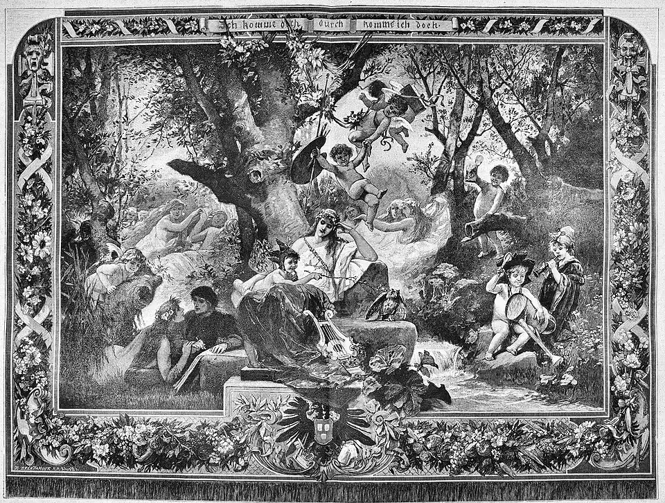 Die Gartenlaube (1894) b_080.jpg Der neue Bühnenvorhang im "Malkasten" in Düsseldorf (D)