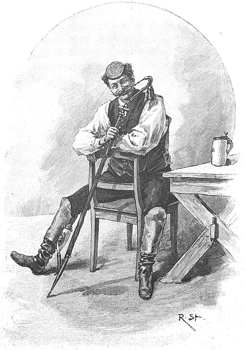 Die Gartenlaube (1894) b 214_3.jpg Student mit langer Pfeife