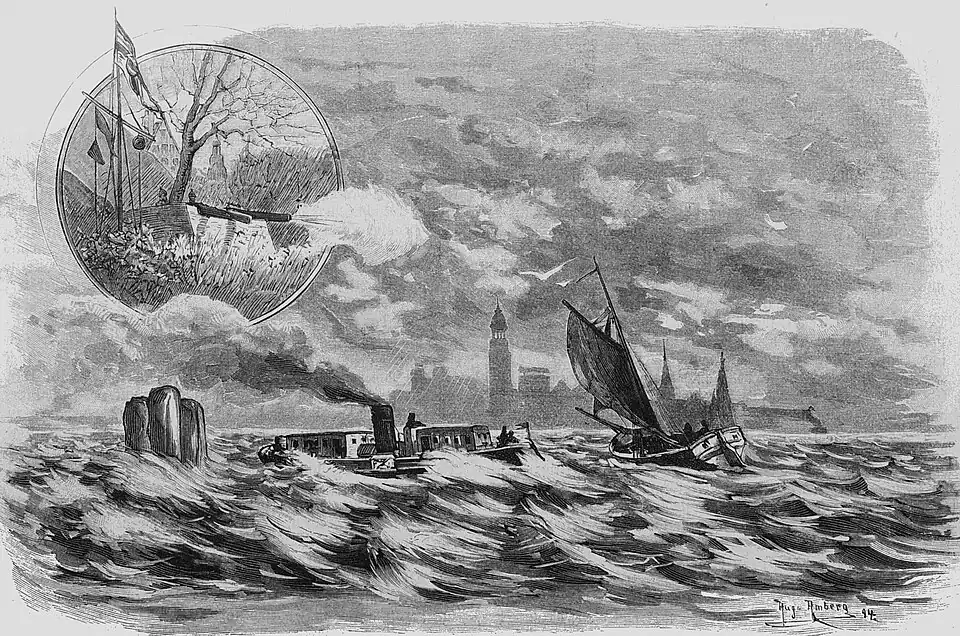 Die Gartenlaube (1895)_b_053.jpg Die Sturmflut bei Hamburg am 22. Dezember vorigen Jahres
