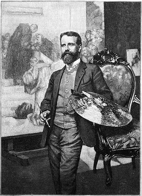 Die Gartenlaube (1895)_b_309.jpg Hugo Vogel in seinem Atelier
