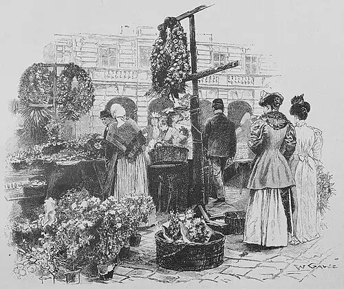 Die Gartenlaube (1895)_b_351.jpg Der Blumen und Kränzeverkauf „am Hof“