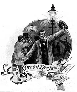 Die Gartenlaube (1895)_b_885_2.jpg Sylvesterlärm Bild Prosit Neujahr