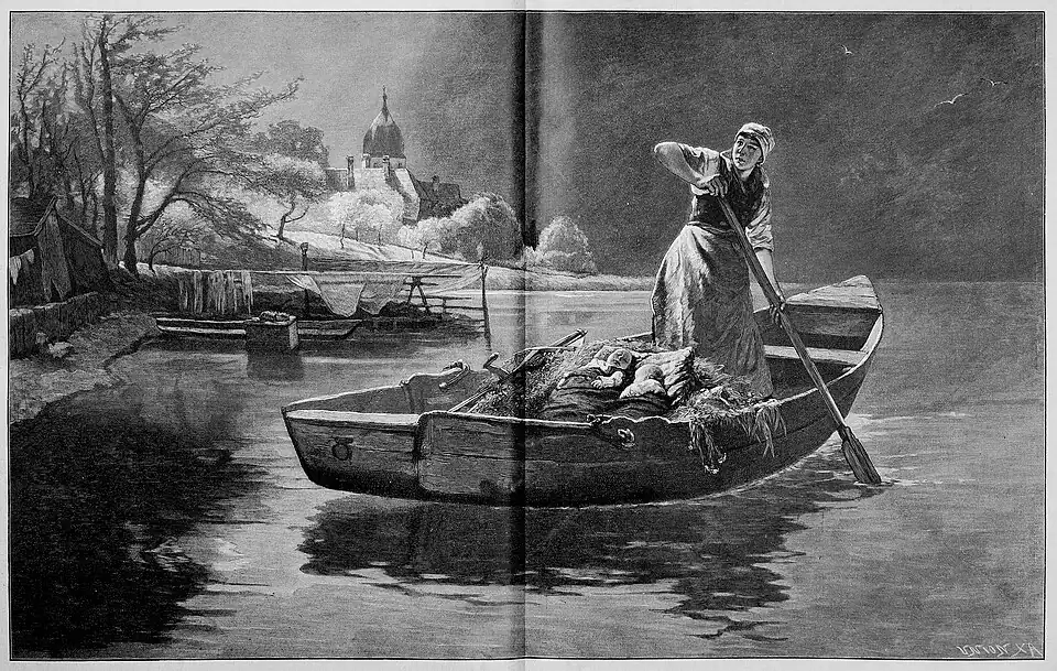 File:Die Gartenlaube (1896) b 0204.jpg (D) Geborgen Nach dem Gemälde von E. Raupp