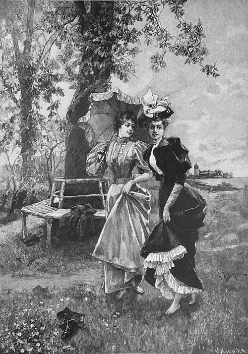 File:Die Gartenlaube (1896) b 0401.jpg (S) Ein Versuch mit der Kneipp-Kur Nach einer Originalzeichnung von G. Fischer