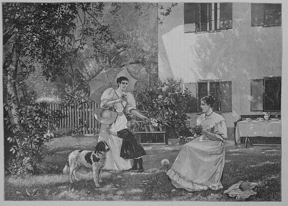 File:Die Gartenlaube (1896) b 0589.jpg (S) Ferien auf dem Lande Nach einem Gemälde von O. Kirberg