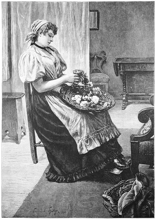 Die Gartenlaube (1897) b 049.jpg Der Kranz. Nach einem Gemälde von E. Spitzer (S)