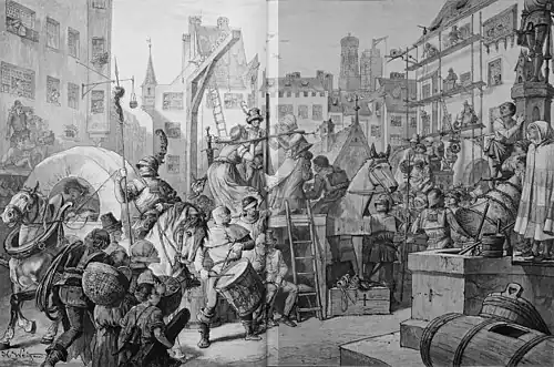 Die Gartenlaube (1897) b 136.jpg Auf dem Marienplatz in München zu Ende des 15. Jahrhunderts (D)