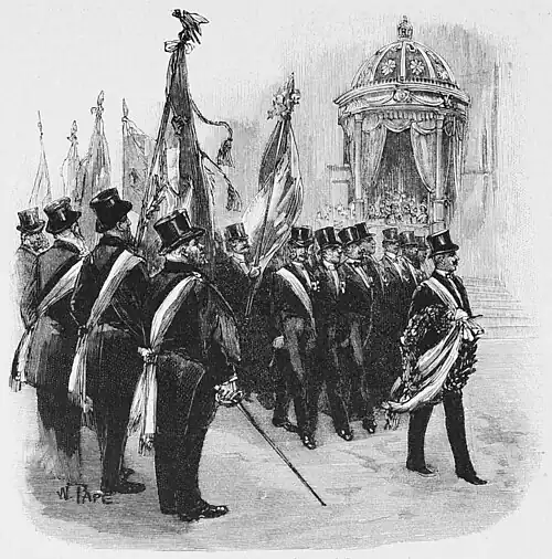 Die Gartenlaube (1897) b 269_1.jpg Die Veteranen im Bürgerfetzuge
