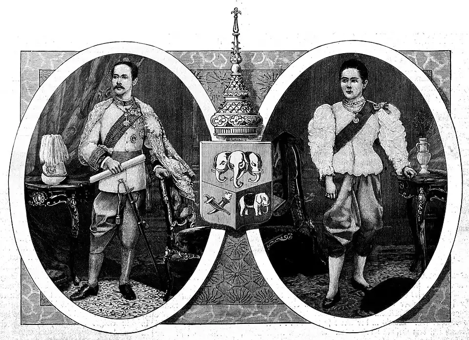 Die Gartenlaube (1897) b 409.jpg Der König und die Königin von Siam