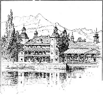 Die Gartenlaube (1897) b 495_1.jpg Blick vom Wäldchen in Pörtschach auf Maria Wörth