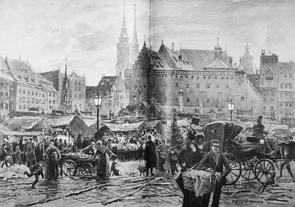 Die Gartenlaube (1897) b 832.jpg Der Kindleinsmarkt am Thomastag zu Nürnberg (D)
