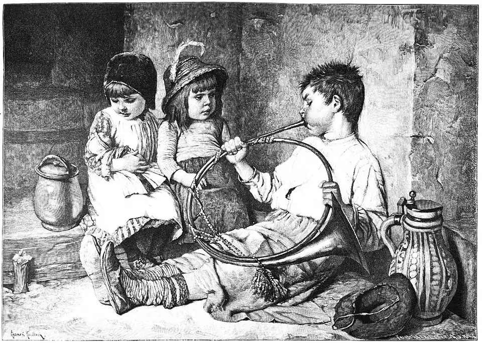 File:Die Gartenlaube (1898) b 0033.jpg (S) Musikstudien Nach dem Gemälde von Hermann Kaulbach
