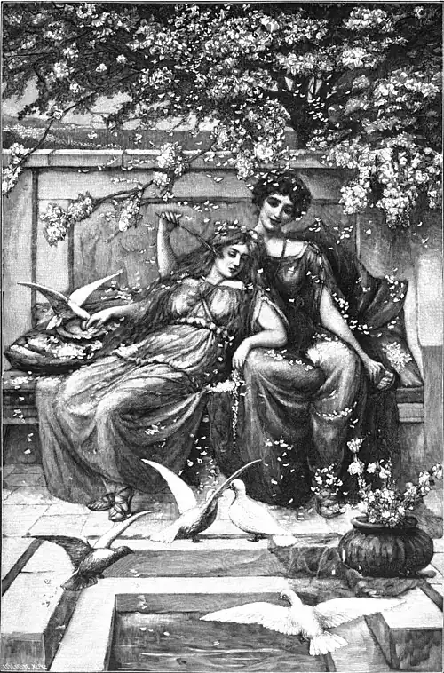 File:Die Gartenlaube (1898) b 0297.jpg (S) Unter Blüten Nach dem Gemälde von C. G. Anderson