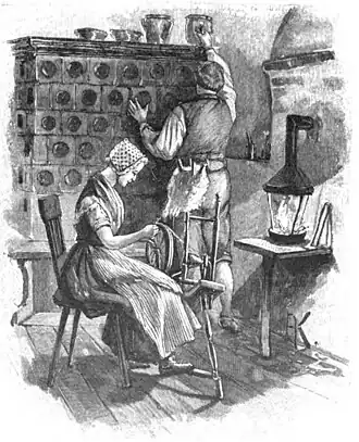 File:Die Gartenlaube (1899) b 0018_4.jpg Bei dern Kienspanlampe im Bauernhause A. Kiekebusch