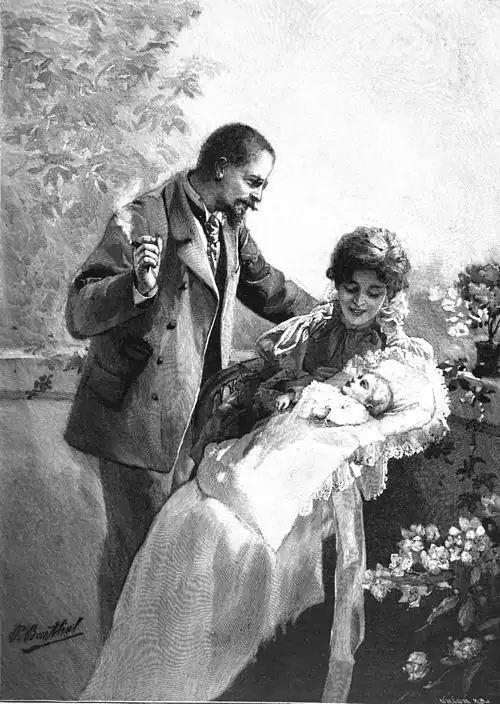 File:Die Gartenlaube (1899) b 0025.jpg (S) Junges Glück nach einer Originalzeichnung von P. Barthel