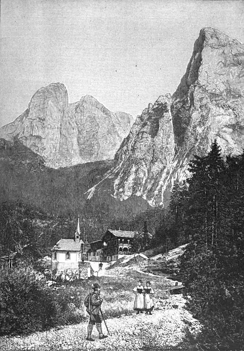 File:Die Gartenlaube (1899) b 0249.jpg Hinterbärenbad in Tirol vor dem Brande Nach einer photographischen Aufnahme von Anton Karg in Kufstein