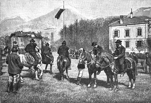 File:Die Gartenlaube (1899) b 0373_2.jpg Haflinger Bauern, zum Start abreitend