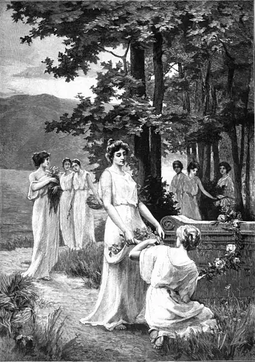 File:Die Gartenlaube (1899) b 0516_e.jpg (S) Das Grab des Daphnis Nach dem Gemälde von M. Rieder