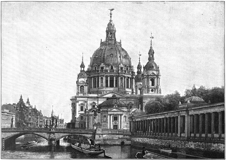 File:Die Gartenlaube (1899) b 0557.jpg (S) Der neue Dom zu Berlin Die Nordfront mit der Grabkapelle der Hohenzollern.