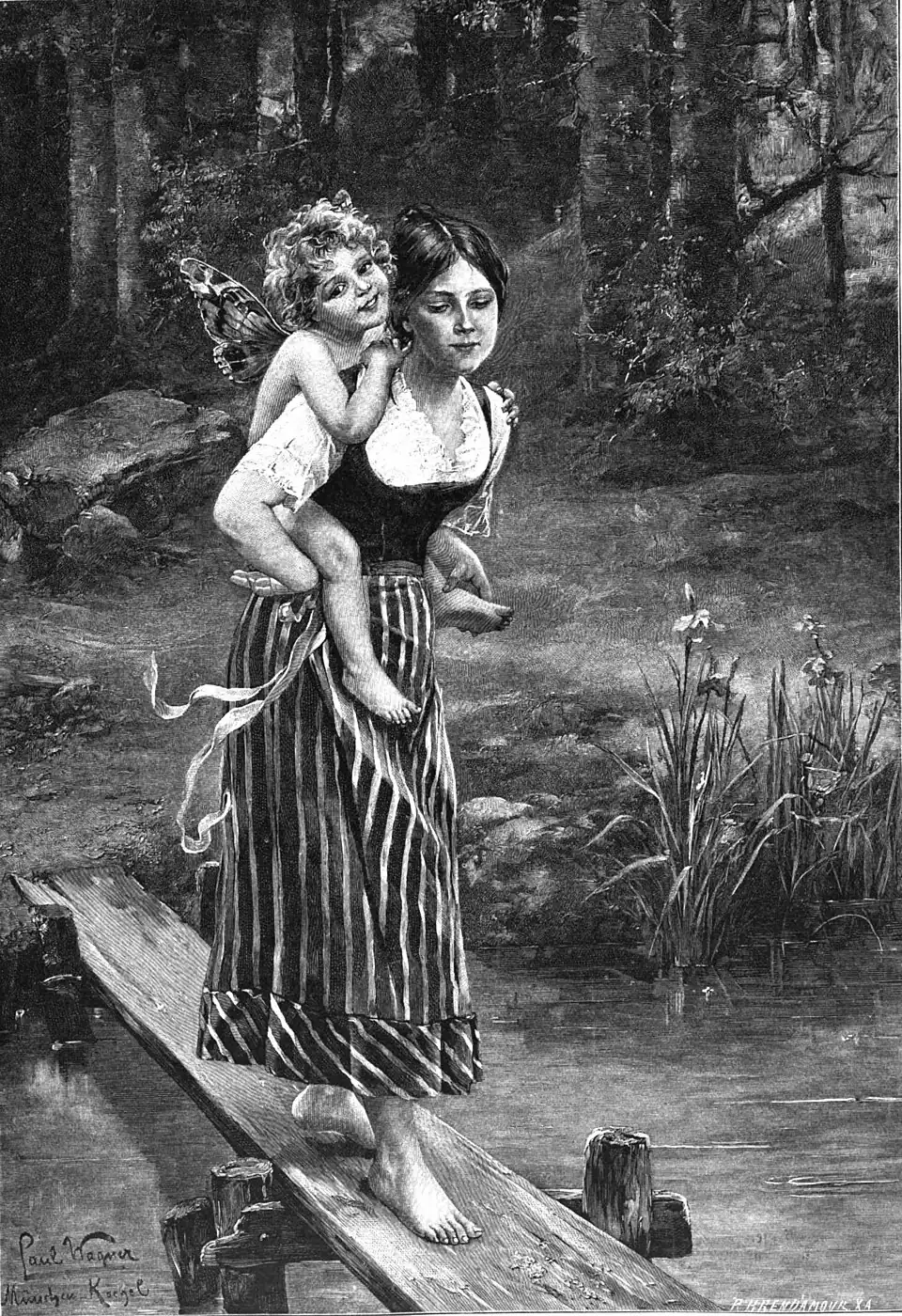 File:Die Gartenlaube (1899) b 0681jpg (S) Amor im Nacken Nach dem Gemälde von Paul Wagner