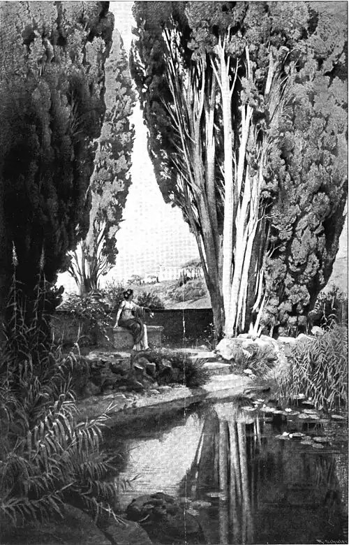 File:Die Gartenlaube (1899) b 0740_e.jpg (S) Im Park der Villa Falconieri Nach einer Originalzeichnung von H. Nestel