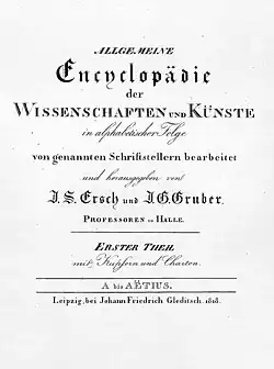 Allgemeine Encyclopädie der Wissenschaften und Künste
