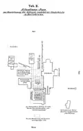 Tabelle II: Situations-Plan zur Bezeichnung der Gebäude zunächst der Klosterkirche in Heilsbronn.