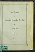 Zur Entstehungsgeschichte der Dresdener Vorstädte. , u.a. Berichte, Heft 09, 1889