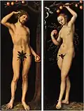Lucas Cranach d.Ä.: Adam und Eva (Los 44/45)