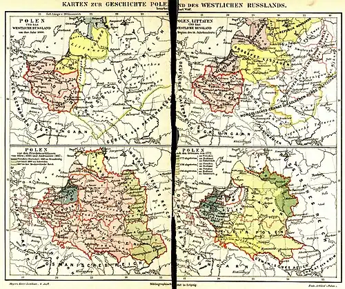 Karten zur Geschichte Polens und des westlichen Rußlands