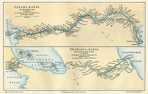 Panama-Kanal, Nicaragua-Kanal