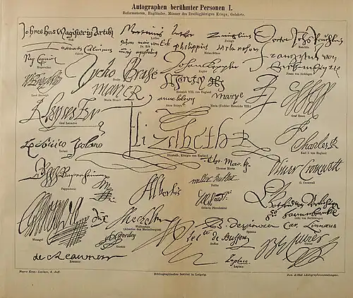 Autographen berühmter Personen I