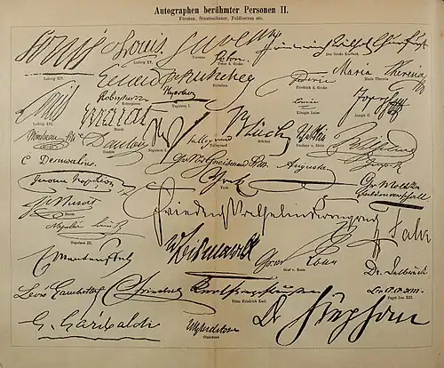 Autographen berühmter Personen II