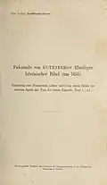 Faksimile von Gutenbergs 42zeiliger lateinischer Bibel