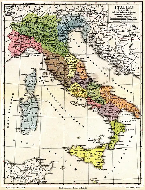 Italien bis in die Zeit des Kaisers Augustus