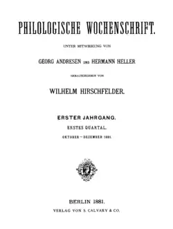 Zeitschriften zur Philologie