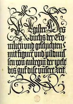 Titelseite. Blatt I