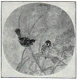 3. Han Jotscho (China, um 1100): Sperlinge auf Reishalmen.