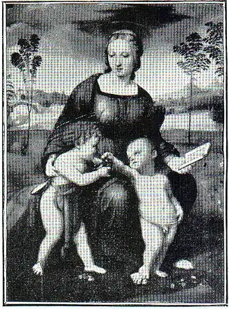 1. Raffael: Madonna mit dem Stieglitz (Florenz, Uffizien).