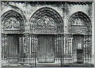4. Westportale der Kathedrale von Chartres (um 1180).