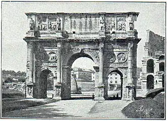 12. Triumphbogen des Konstantin in Rom.