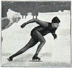 9. Eislauf: Schnellauf. (Phot. Ufa.)
