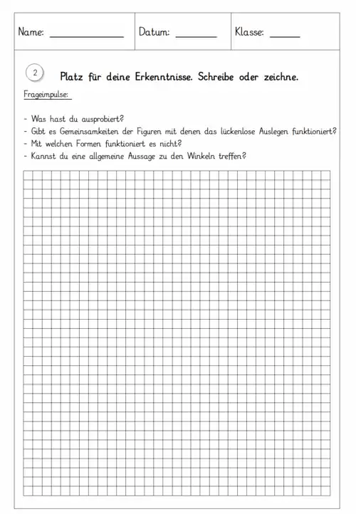 Arbeitsblatt II Erkenntnisse